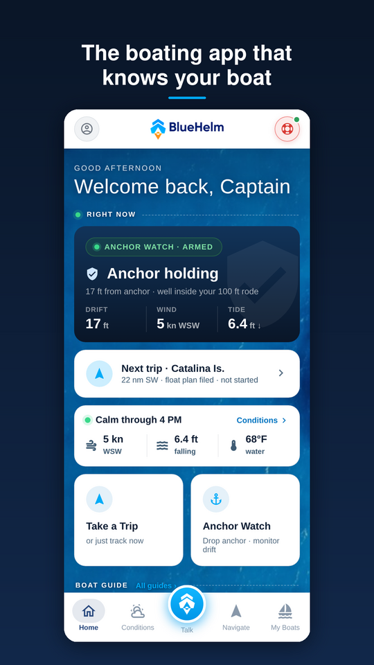 Home — the boating app that knows your boat